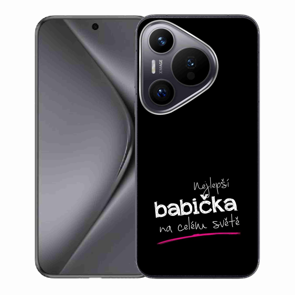 Gél borító mmCase a Huawei Pura 70-en - a legjobb nagymama 4 fekete háttérrel