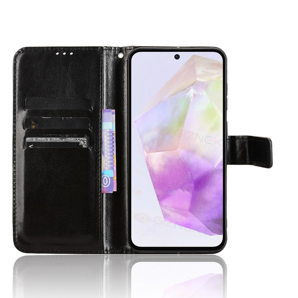 Őrült könyv tok Samsung Galaxy A56 5G-hez - fekete
