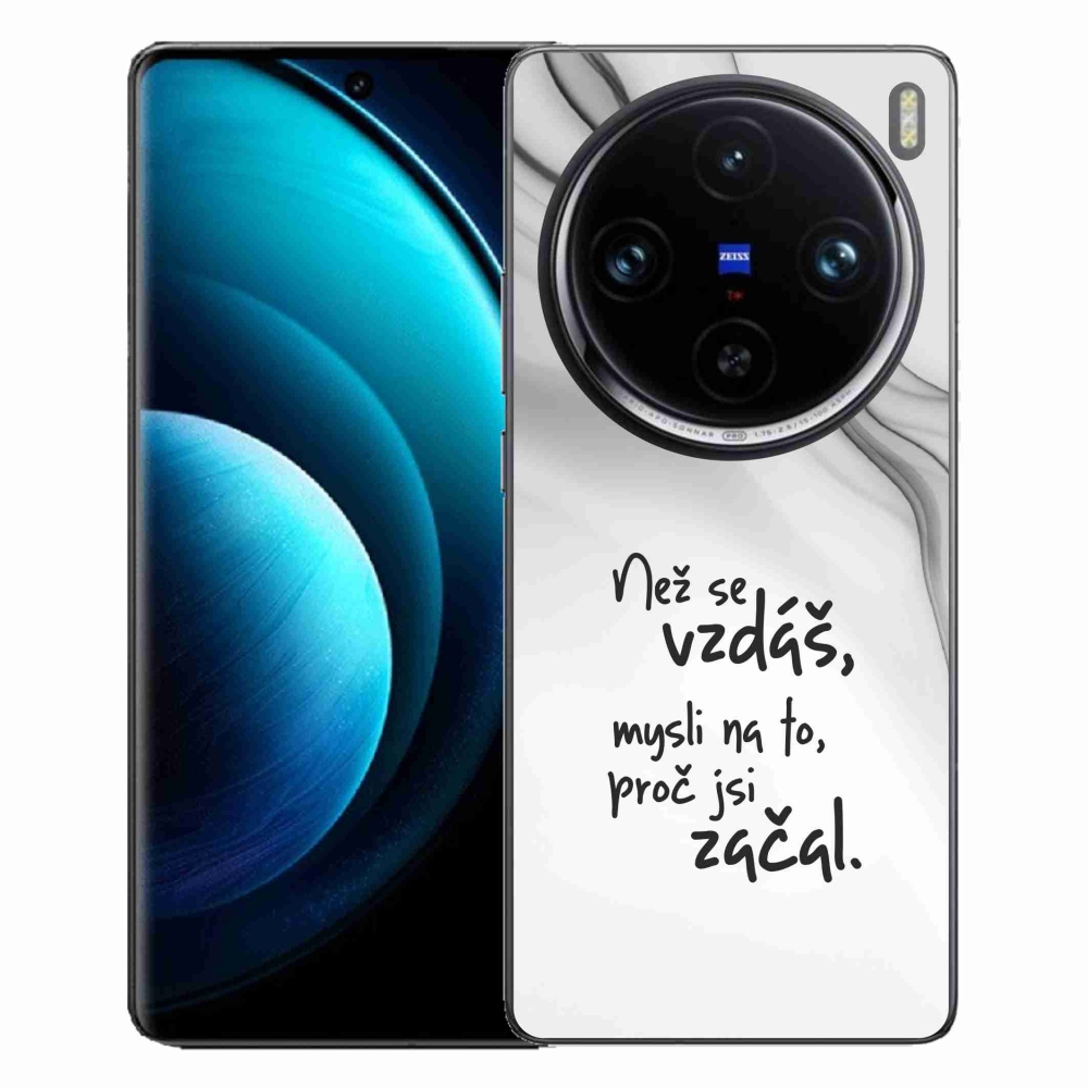 Zselés borítás mmCase a Vivo X100 Pro 5G - Quote 2 fehér háttéren