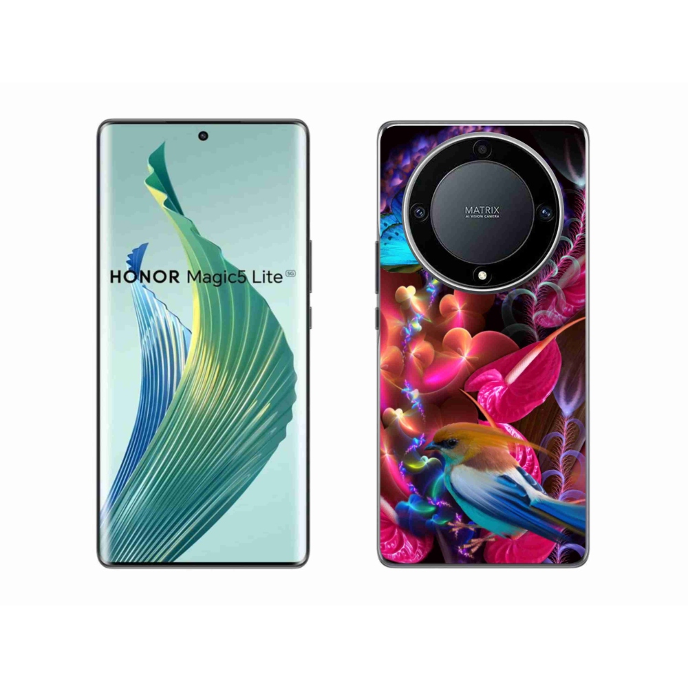 Gél borító mmCase a Honor Magic 5 Lite 5G számára - színes virágok
