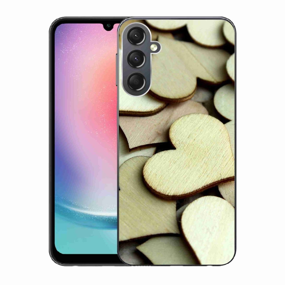 Gél borítás mmCase Samsung Galaxy A24 készülékhez - fából készült szívek
