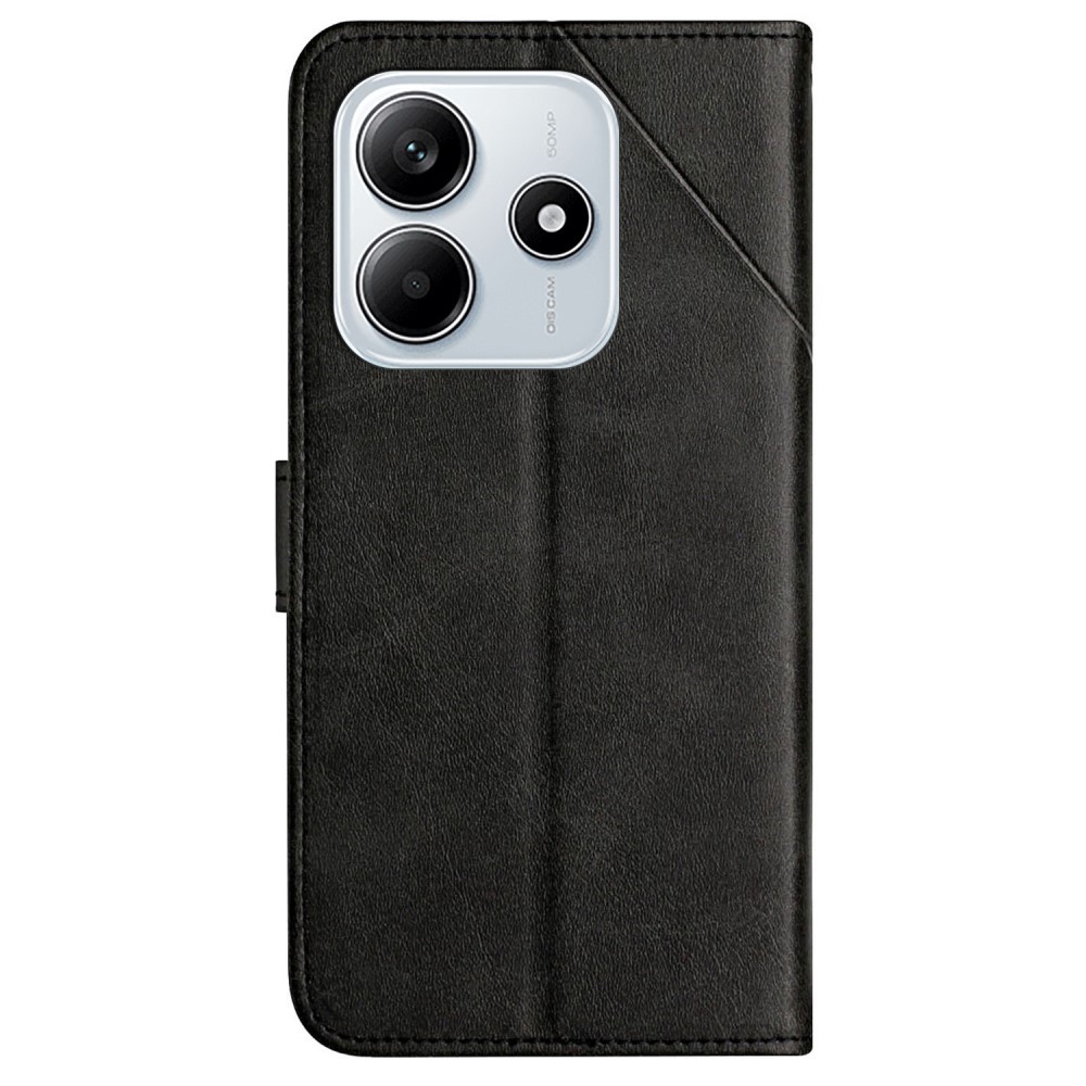 Vonalas könyv tok Xiaomi Redmi Note 14 5G-hez - fekete