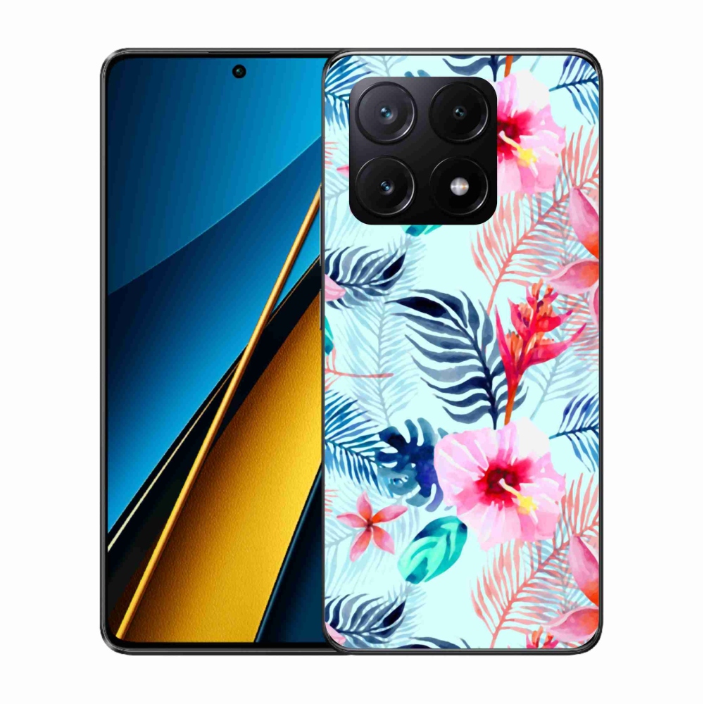 Gél borítás mmCase a Xiaomi Poco X6 Pro 5G számára - virágok