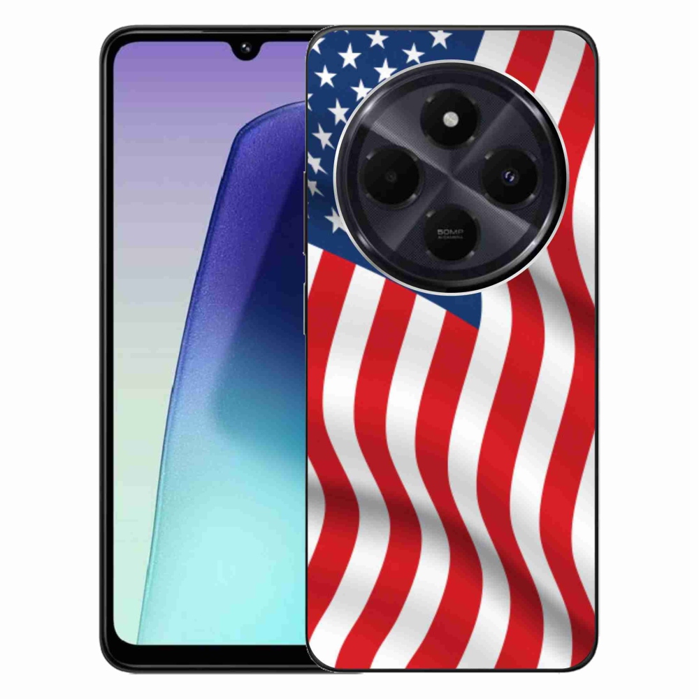 Gél borítás mmCase a Xiaomi Redmi 14C/Poco C75 számára - amerikai zászló
