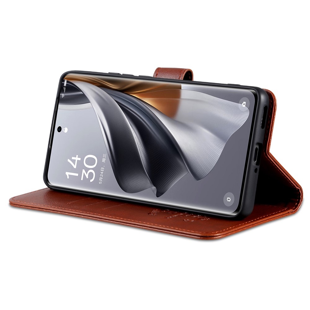 AZNS könyvtáska Xiaomi Redmi Note 14 Pro 5G/Poco X7 5G - barna