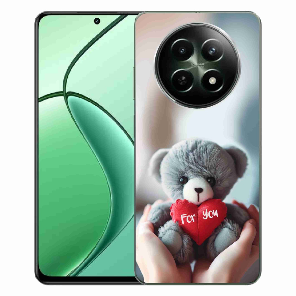Gél borítás mmCase a Realme 12 5G/12x 5G számára - mackó a szerelmeseknek