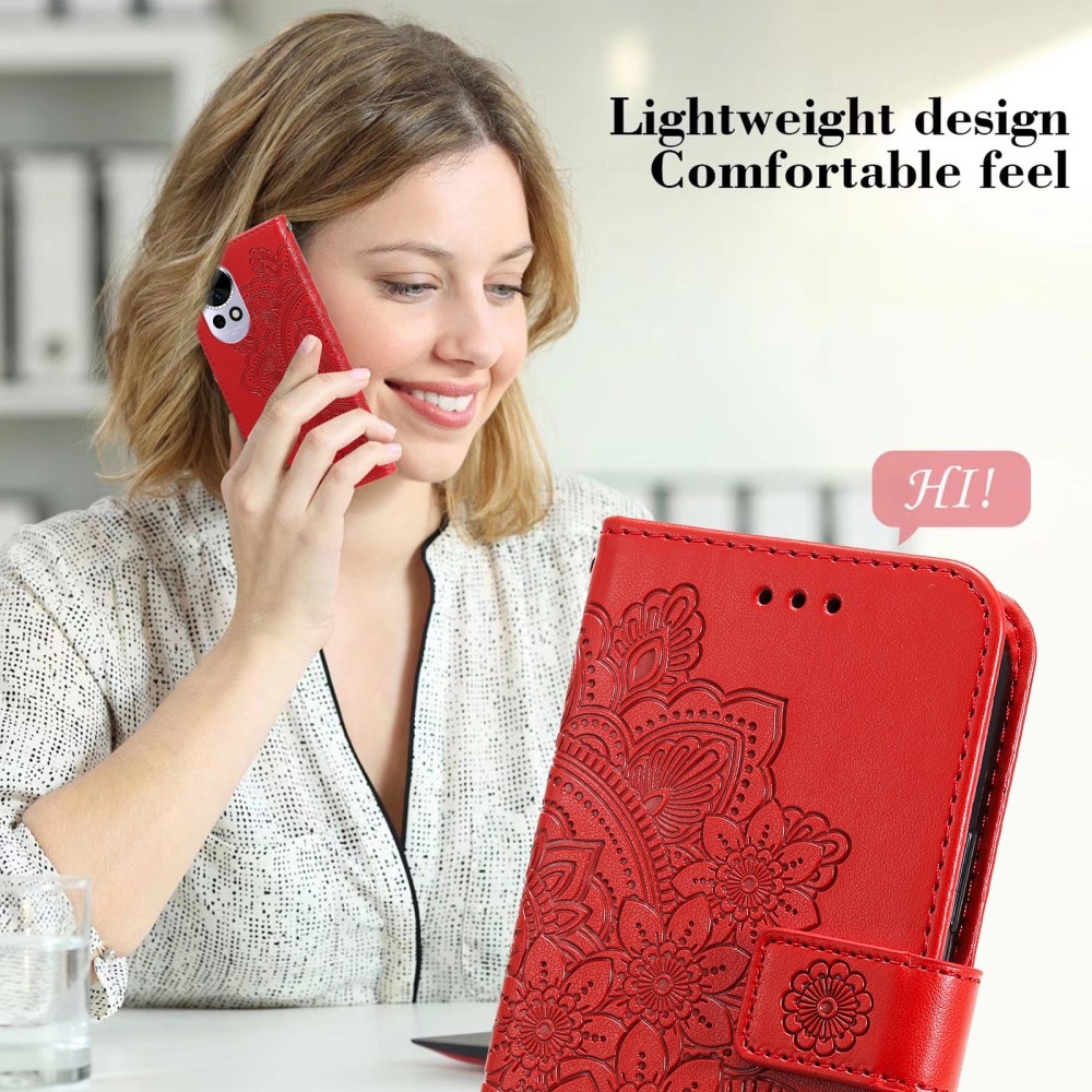 Mandala könyv tok a Huawei Nova 13 5G-hez - piros