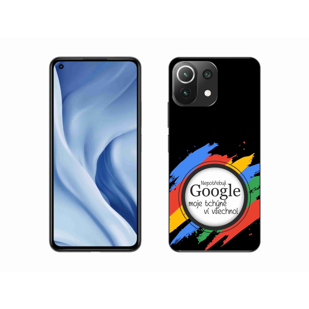 Gél borító mmCase a Xiaomi Mi 11 Lite 4G/5G - anyós tudja, hogy minden fekete háttérrel rendelkezik