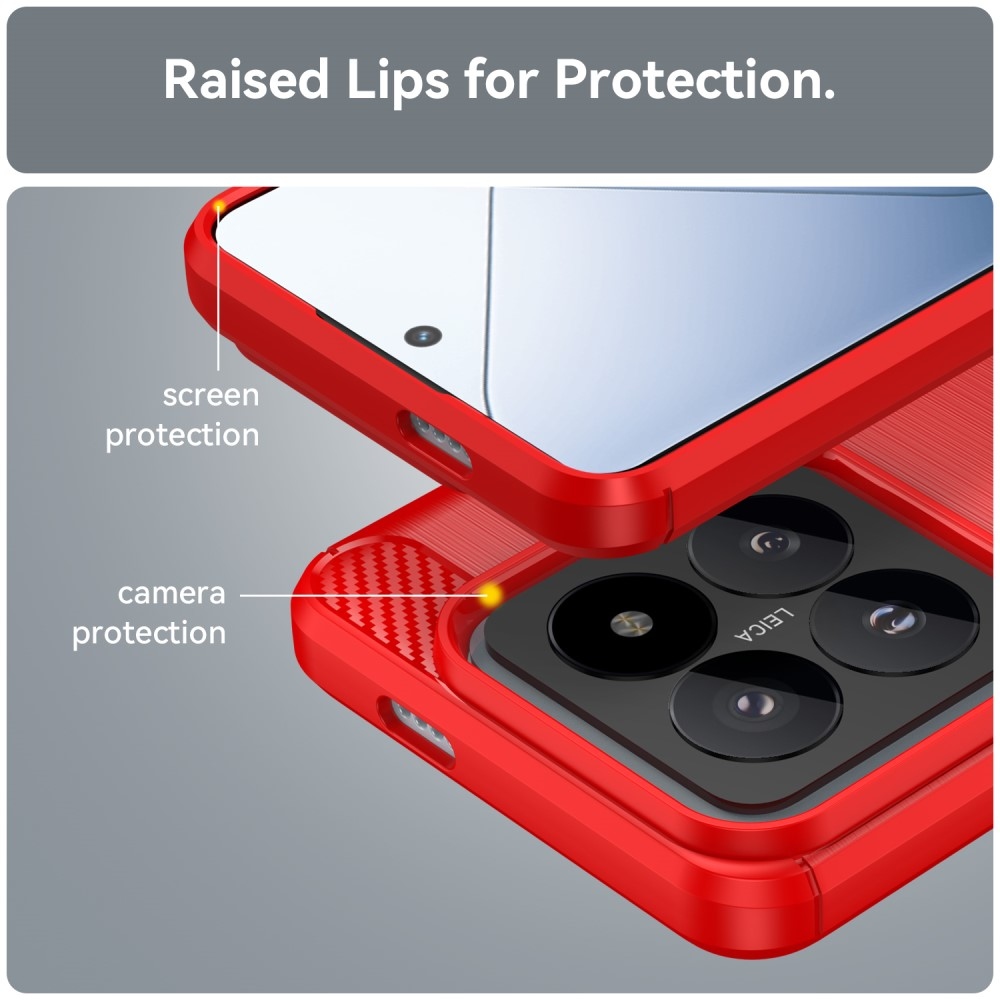 Szénálló zselés tok Xiaomi 14 Pro - piros