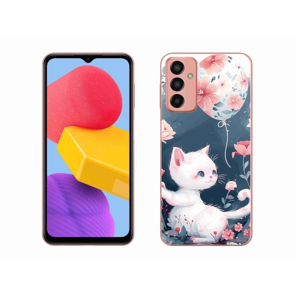 Gél borító mmCase Samsung Galaxy M13 készülékhez - cica lufival