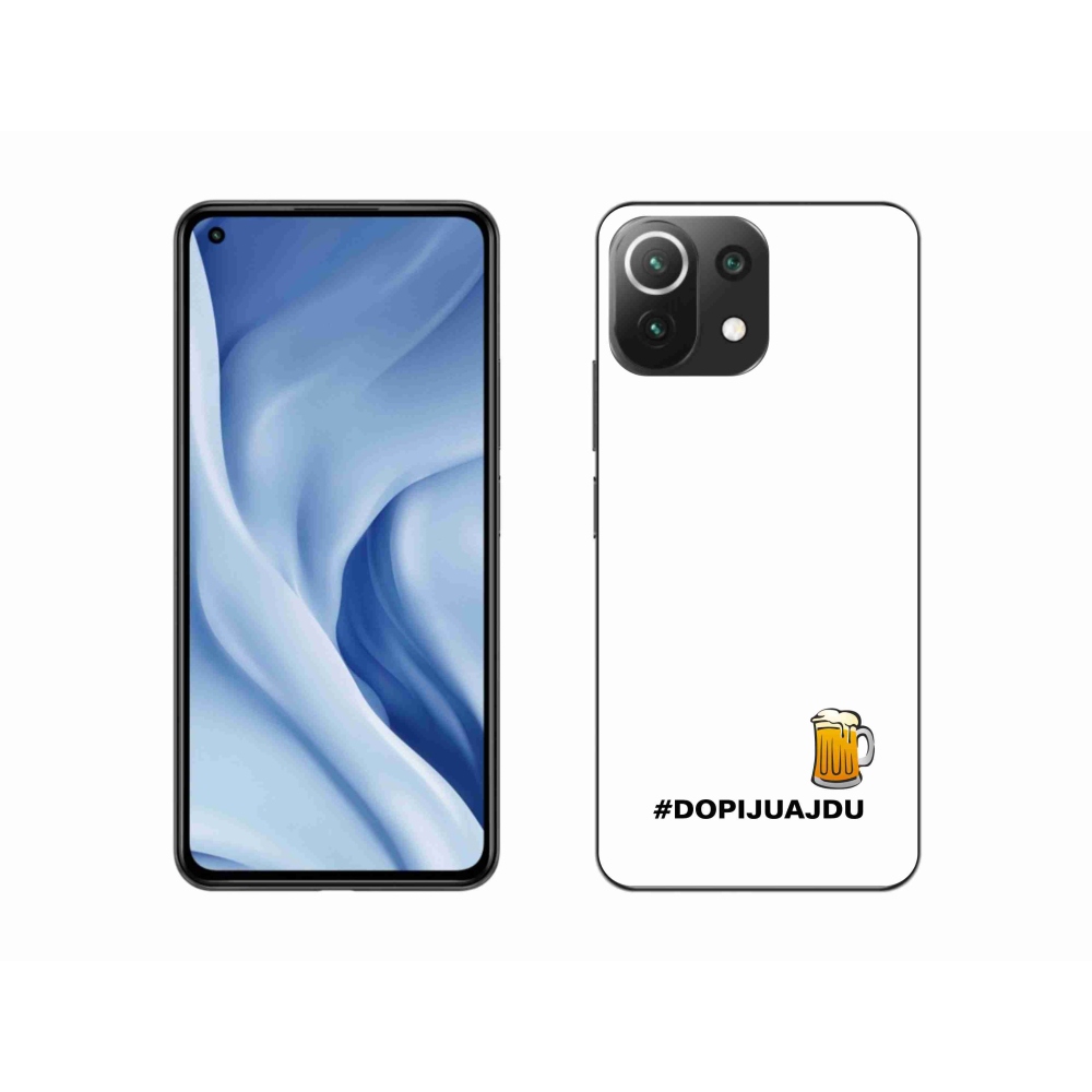 Gél borító mmCase a Xiaomi Mi 11 Lite 4G/5G - sör motívum 1 fehér háttérrel