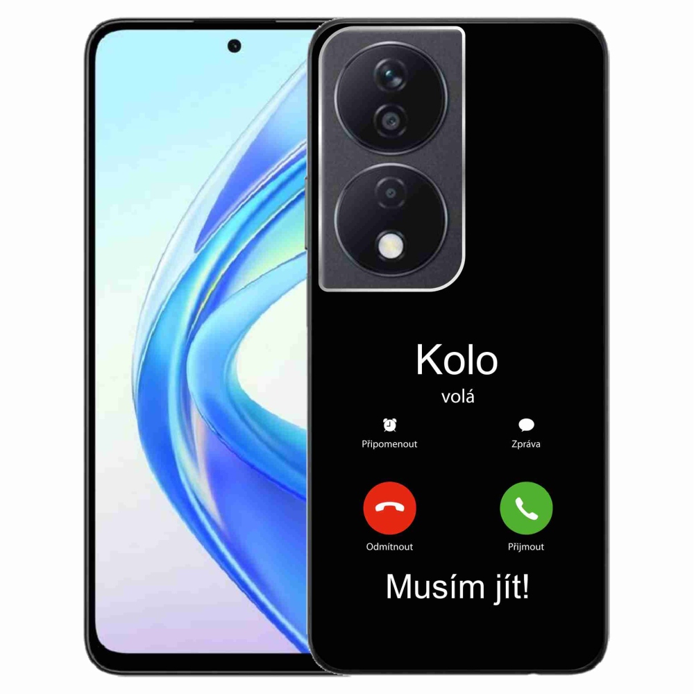 Gél borítás mmCase a Honor X7b/Honor 90 Smart - kerék hívások fekete háttérrel