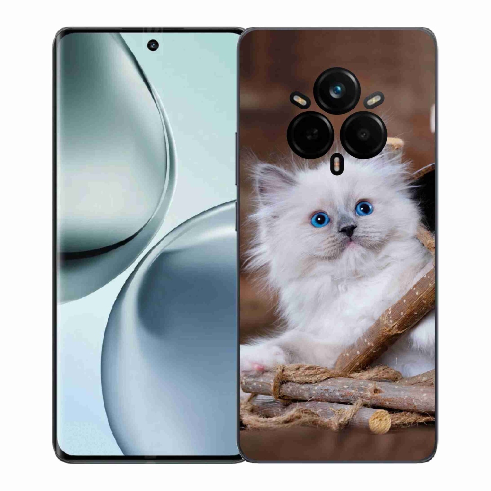 Gél borítás mmCase a Realme 14 Pro 5G-re - fehér cica