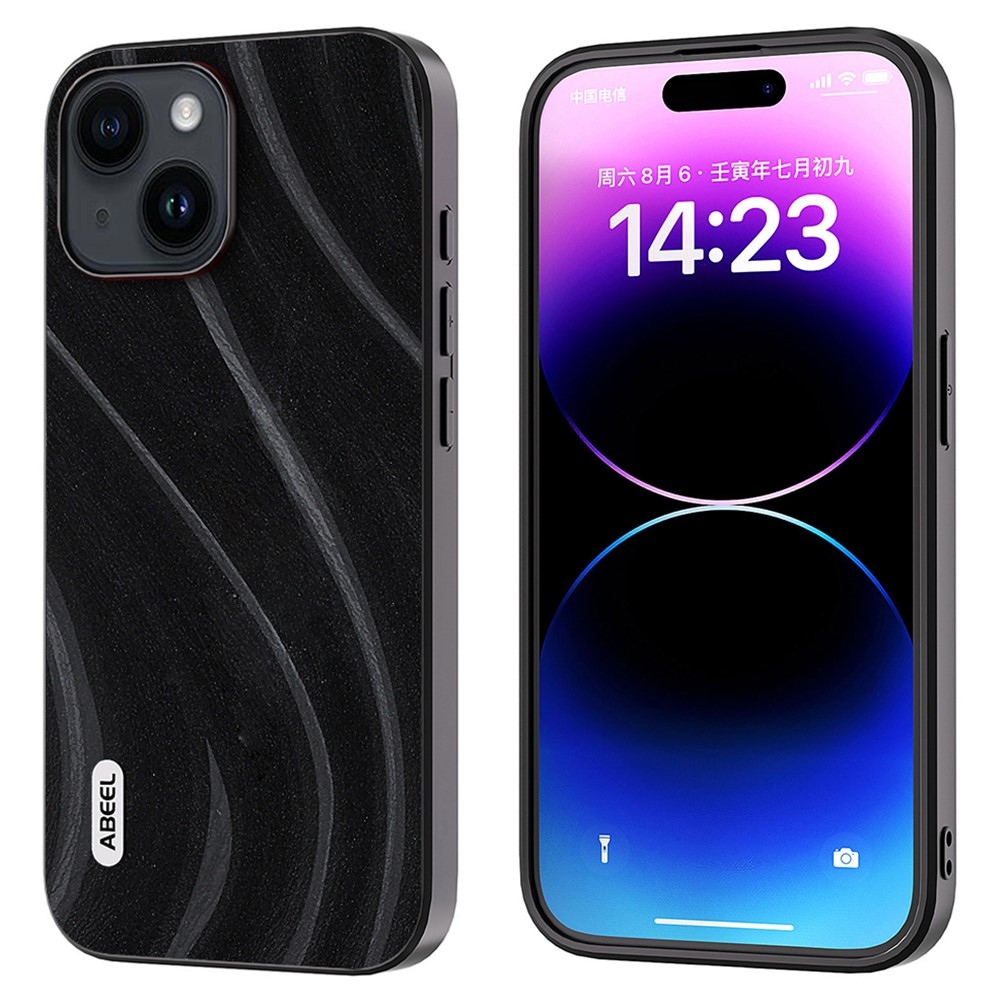 ABEEL Milky zselés tok fix hátlappal iPhone 15 Plus készülékhez - fekete