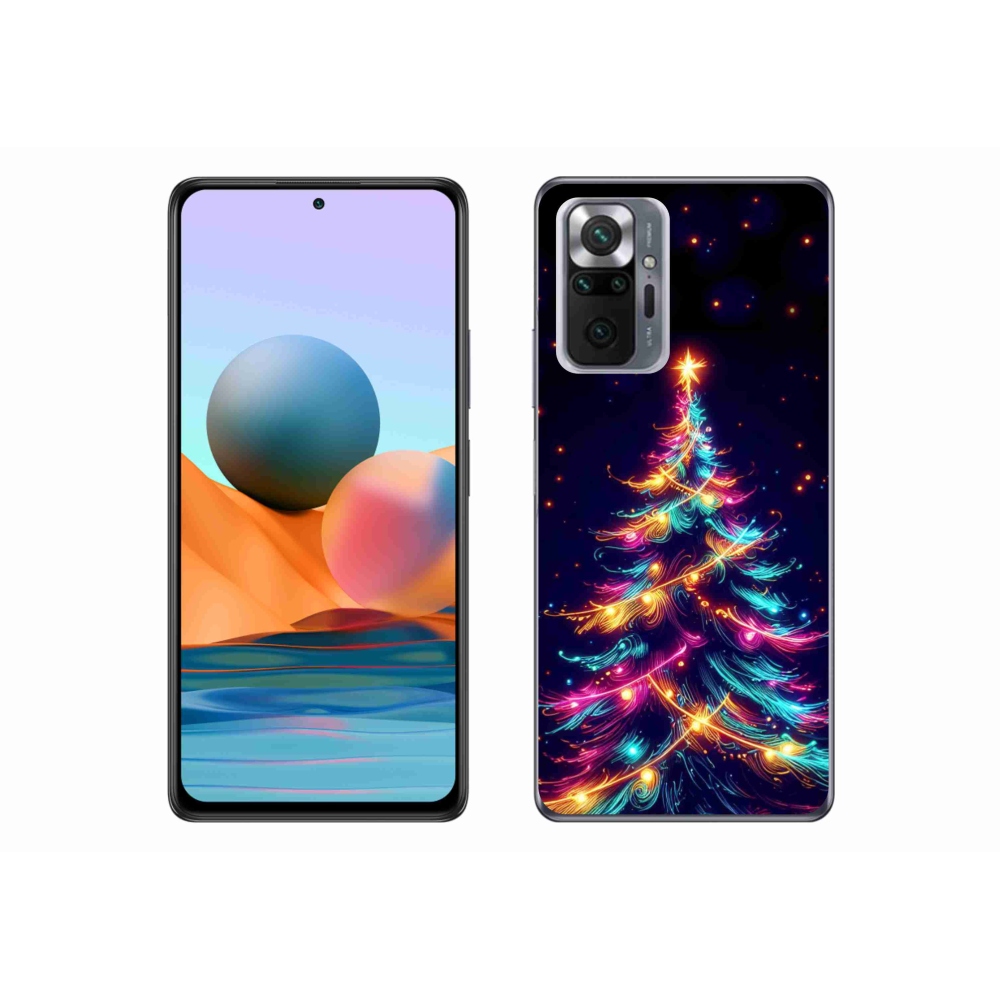 Gél borítás mmCase a Xiaomi Redmi Note 10 Pro számára - neon karácsonyfa
