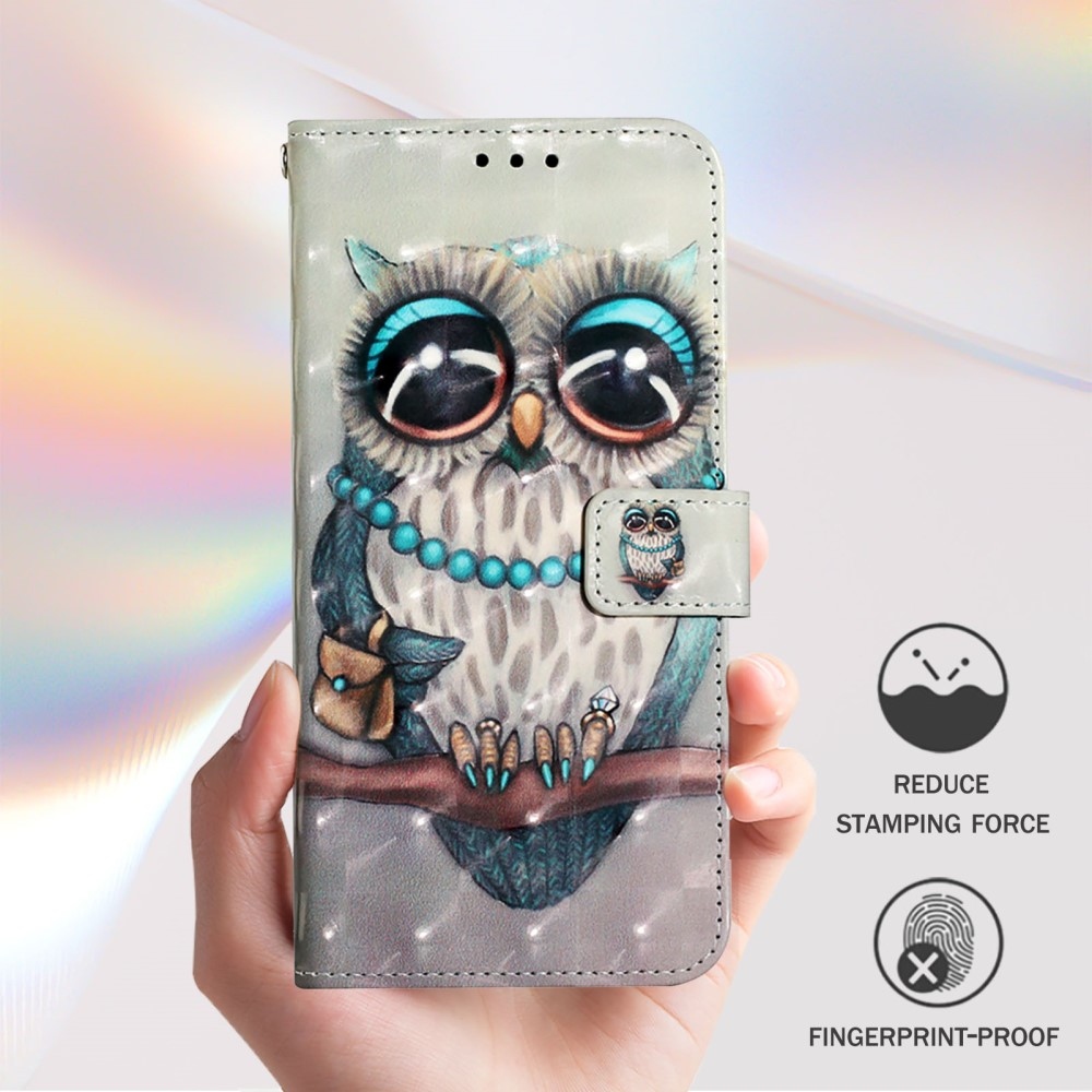 Patte könyv tok Samsung Galaxy M55 5G - bagoly
