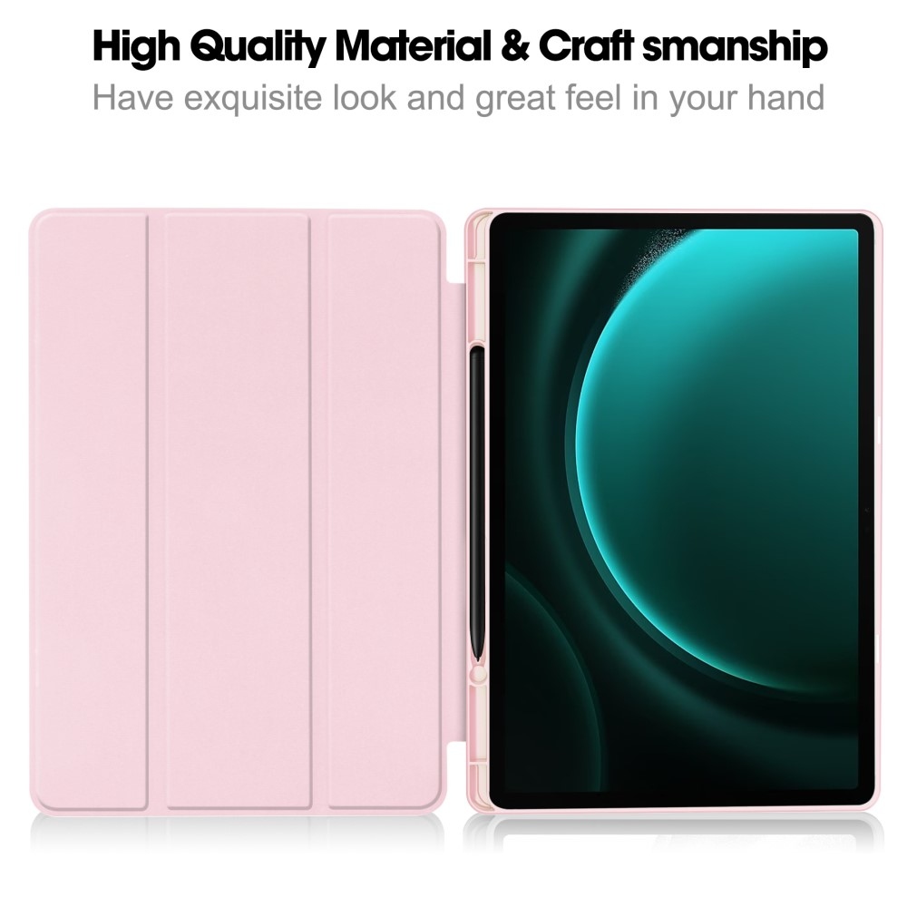 Ügyes záró tok Samsung Galaxy Tab S9 FE+ készülékhez - rózsaszín