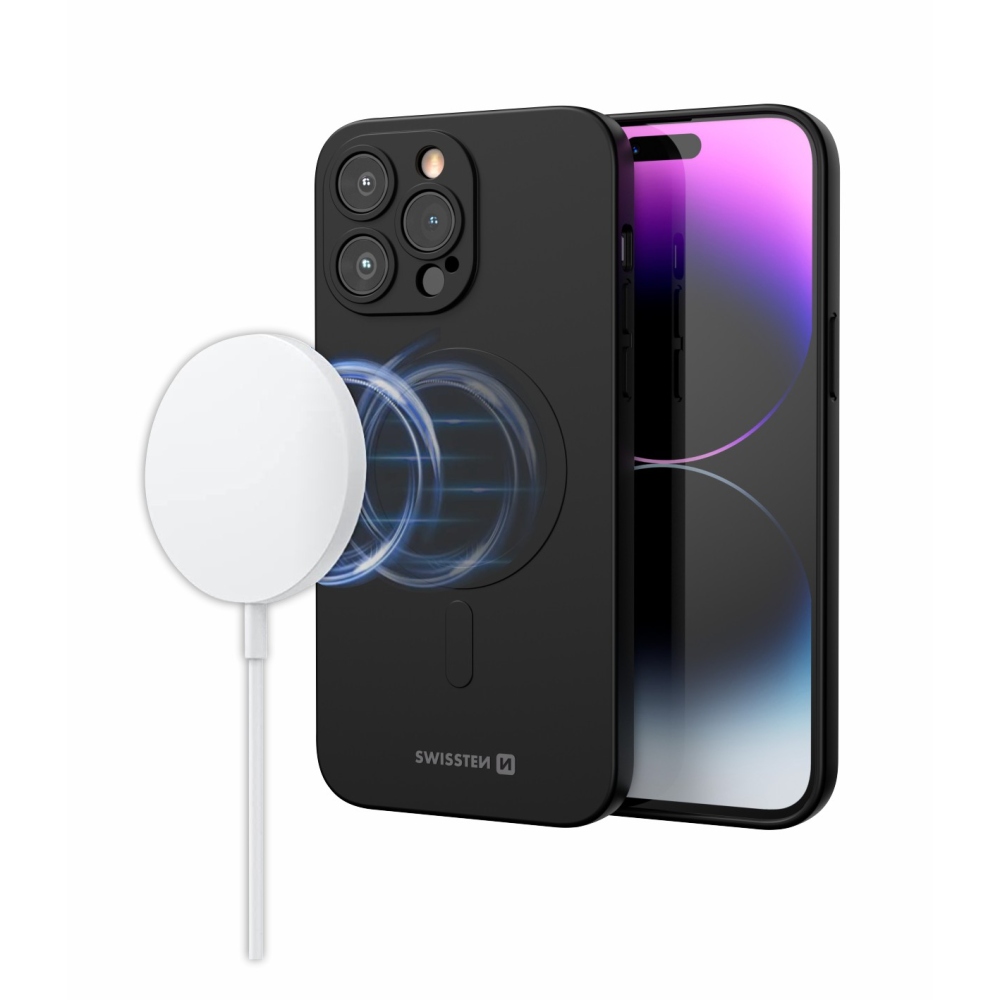 Puha Joy tok MagSafe támogatással iPhone 15 Plus készülékhez - fekete