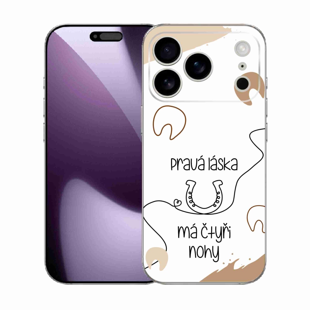 Gél borítás mmCase iPhone 17 Pro készülékhez - Ló motívum fehér háttér