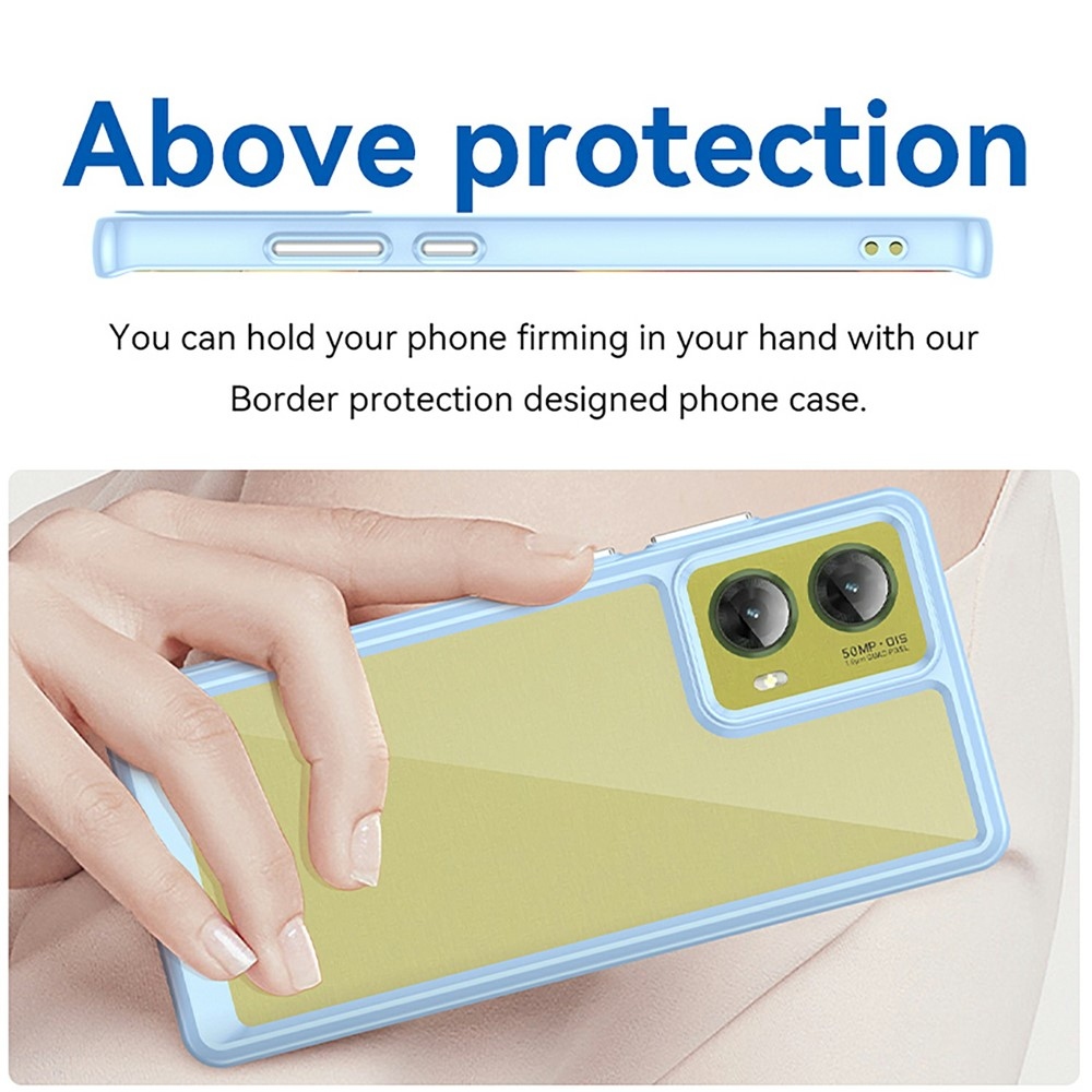 Zselés tok kemény hátlappal Motorola Moto G85 5G - kék