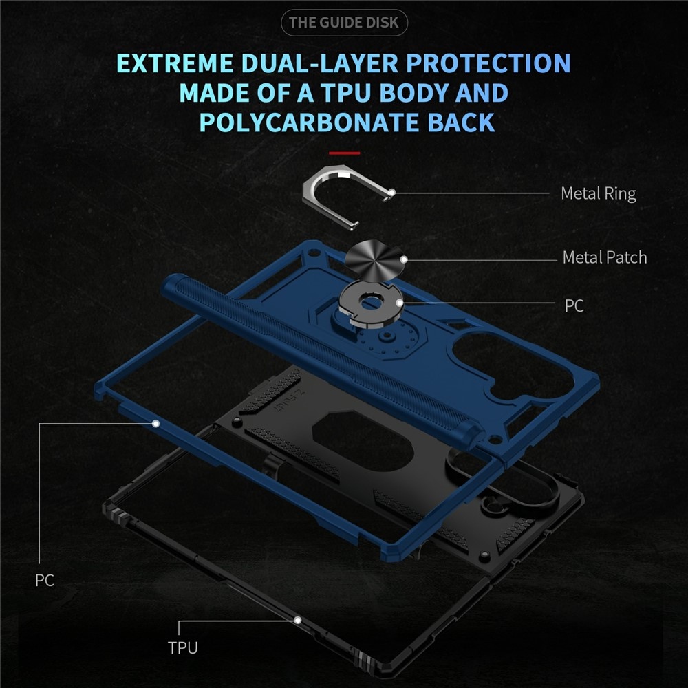Gyűrűálló borítás Samsung Galaxy Z Fold7 5G készülékhez - kék