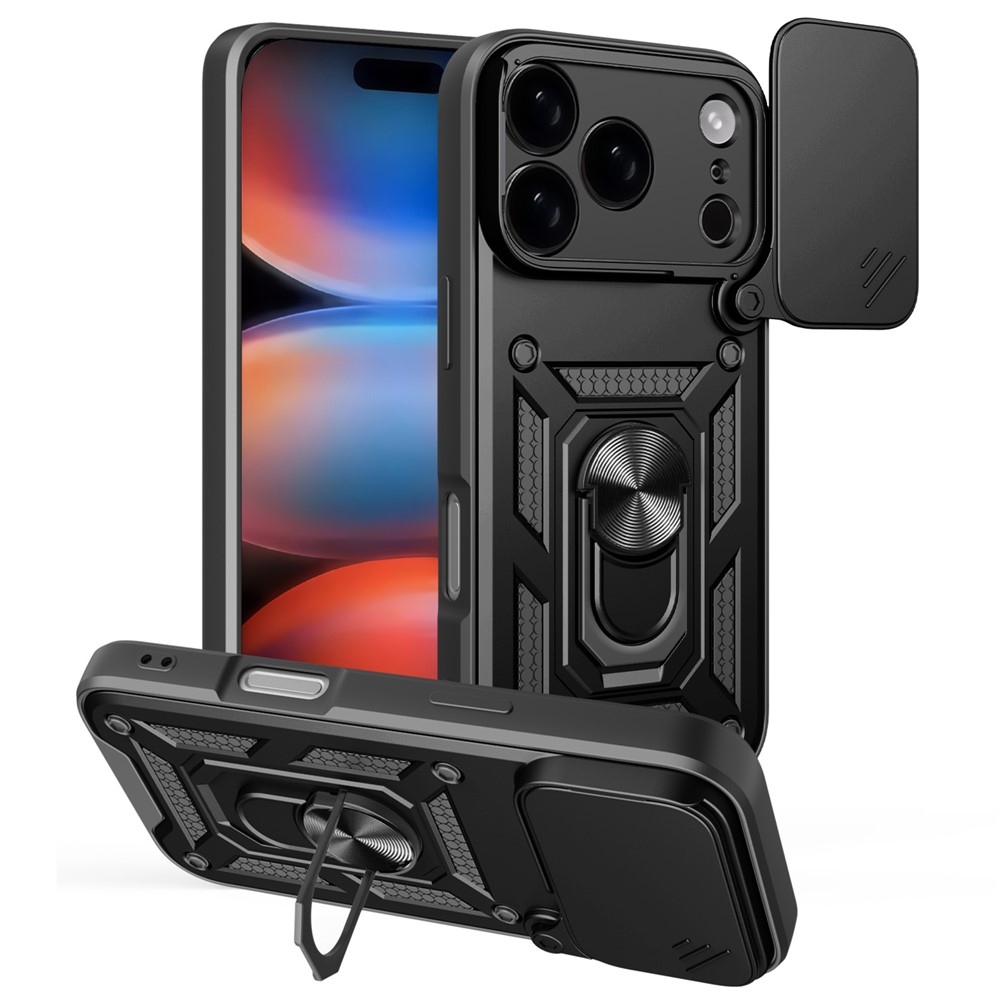 Ring tartós borító iPhone 17 Pro készülékhez - Fekete