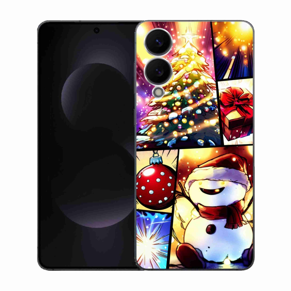 Gél borítás mmCase Samsung Galaxy S25 Edge készülékhez - karácsonyi motívumok 1