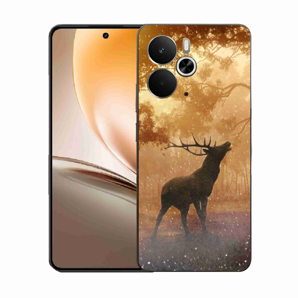 Zselés borítás mmCase a Realme 14 5G számára - szarvasok a szarvasbőgésben