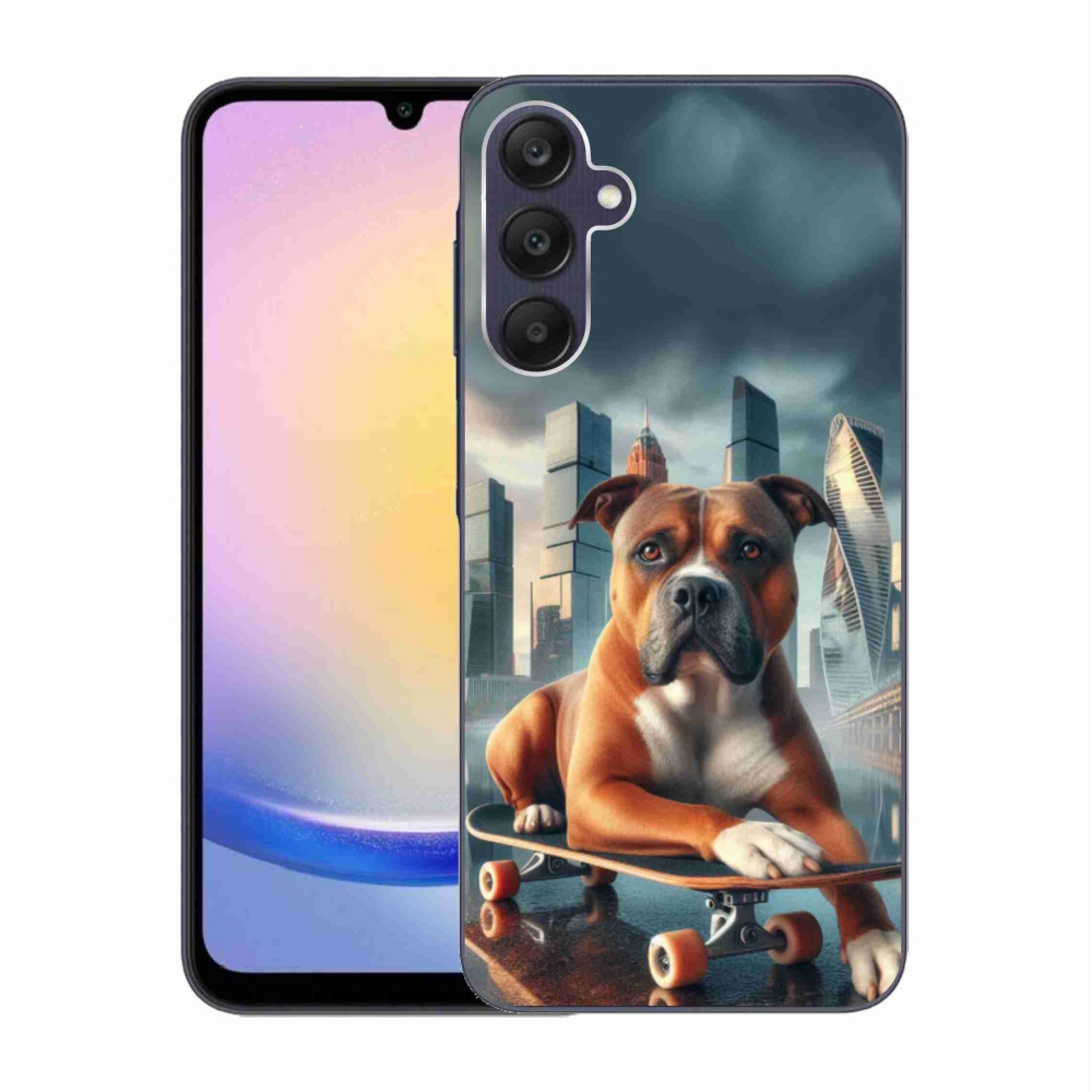 Zselés borítás mmCase Samsung Galaxy A25 5G - kutya gördeszkán