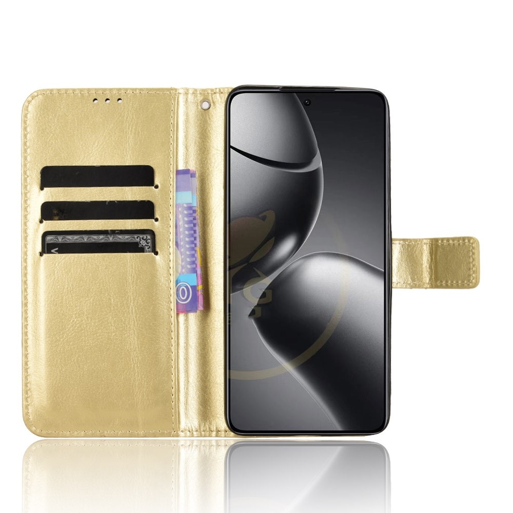 Őrült könyv tok a Xiaomi 14T Pro-hoz - arany színű