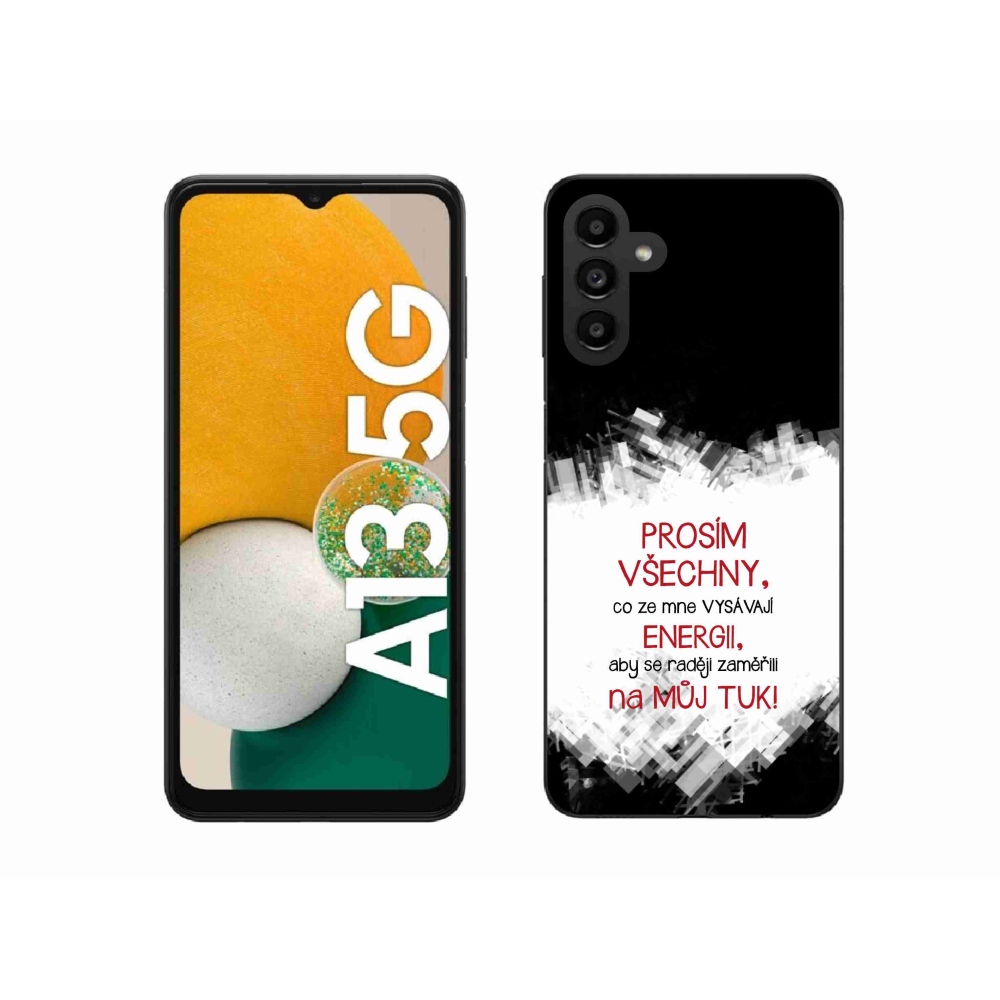 Gél borító mmCase Samsung Galaxy A13 5G - vicces szöveg 1 piros