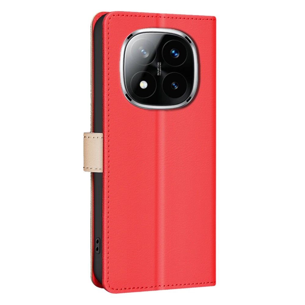 BNF DUO könyvtáska Xiaomi Redmi Note 14 Pro - piros