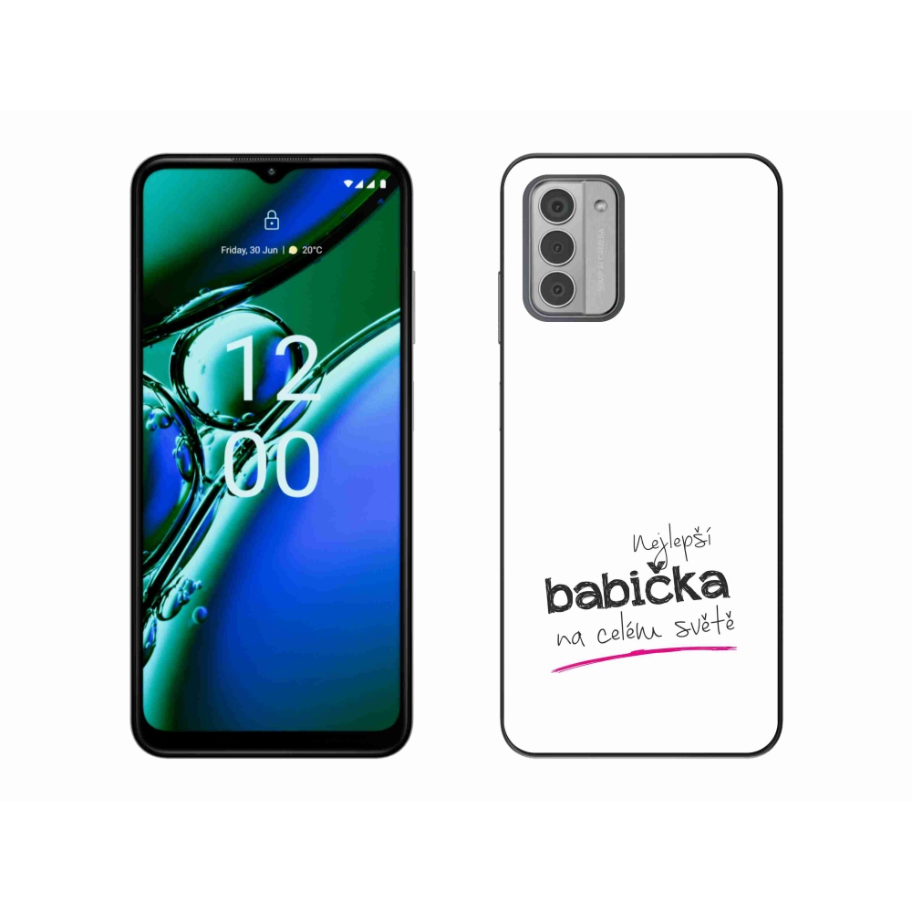 Gél borító mmCase a Nokia G42 készülékhez - legjobb nagymama 4 fehér háttérrel