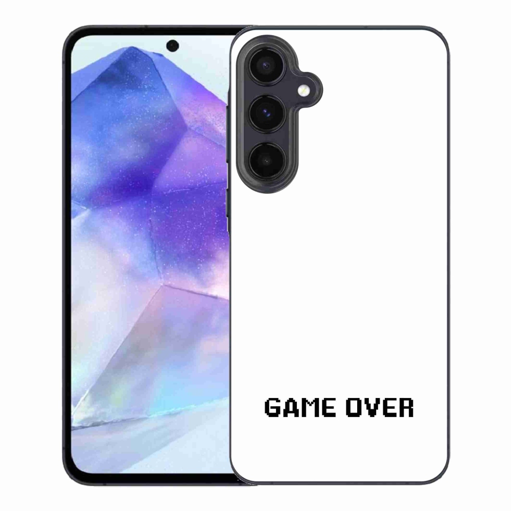 Gél borítás mmCase Samsung Galaxy A55 5G - játék fehér háttérrel