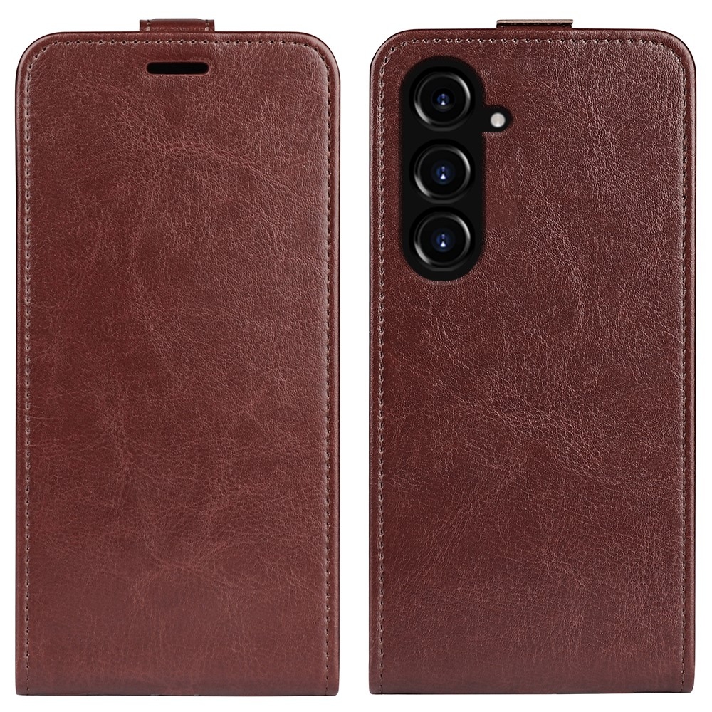 Függőleges könyvtáska Samsung Galaxy S23 FE készülékhez - barna