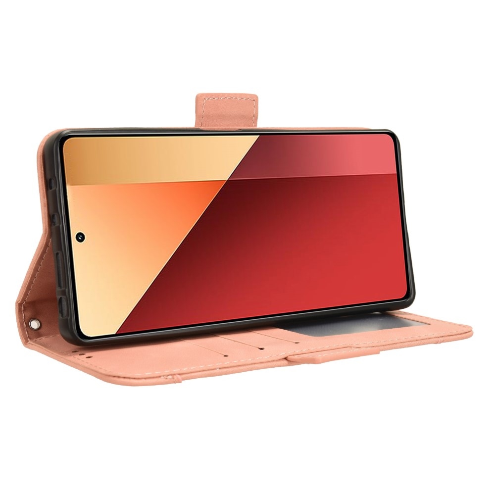 Kártyás könyv tok Xiaomi Redmi Note 14S/Note 13 Pro 4G/Poco M6 Pro - rózsaszínű