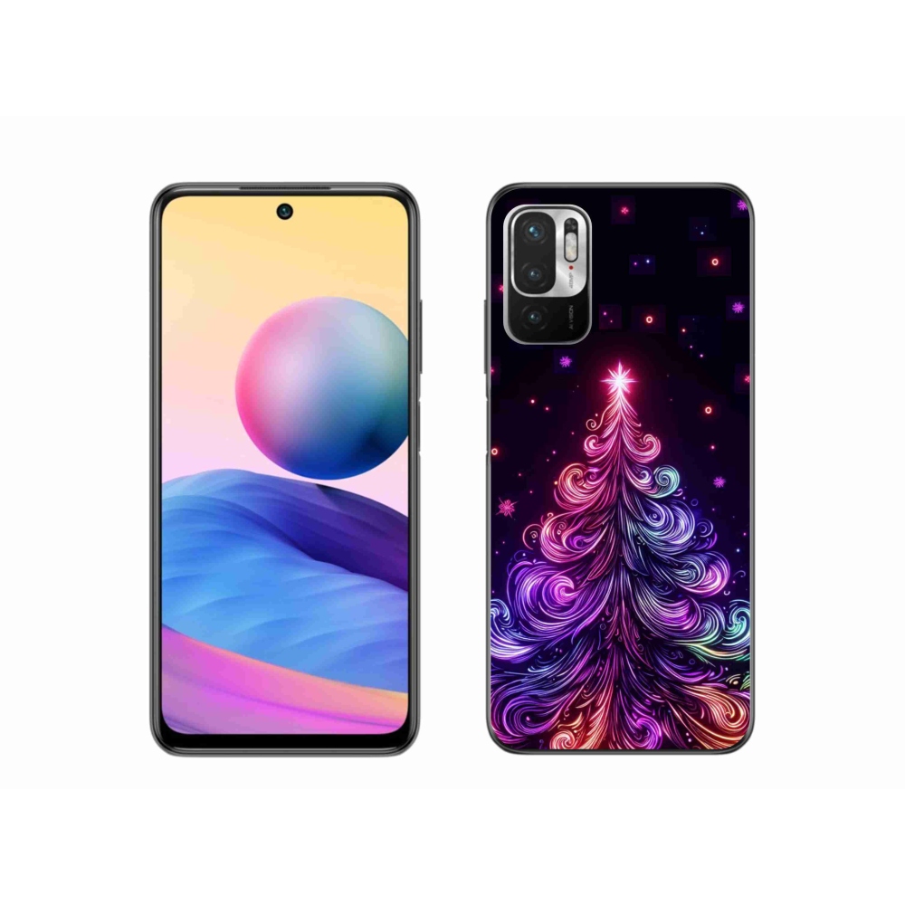 Gél borítás mmCase a Xiaomi Poco M3 Pro/5G számára - neon karácsonyfa 1