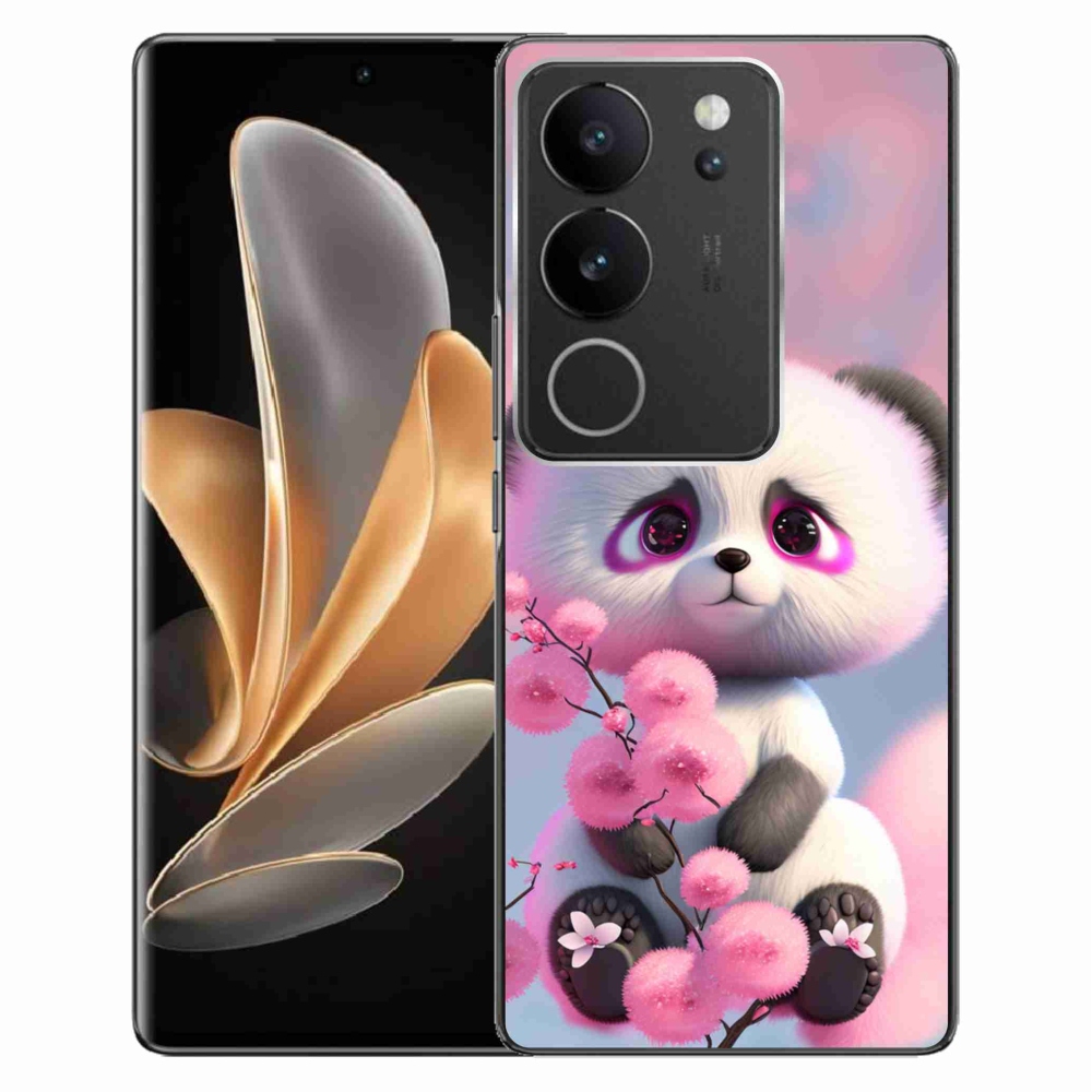 Gél borító mmCase a Vivo V29 5G-hez - aranyos panda 1