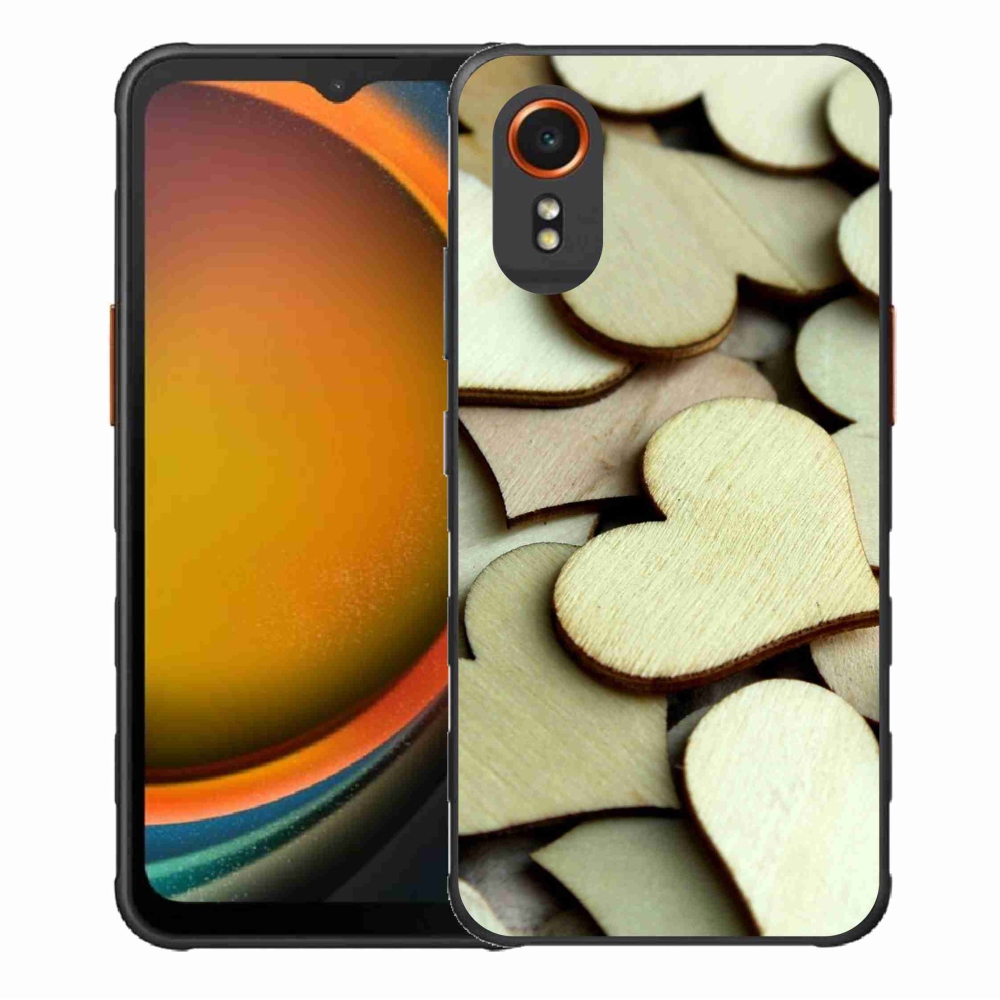 Gél borítás mmCase Samsung Galaxy Xcover 7 készülékhez - fából készült szívek