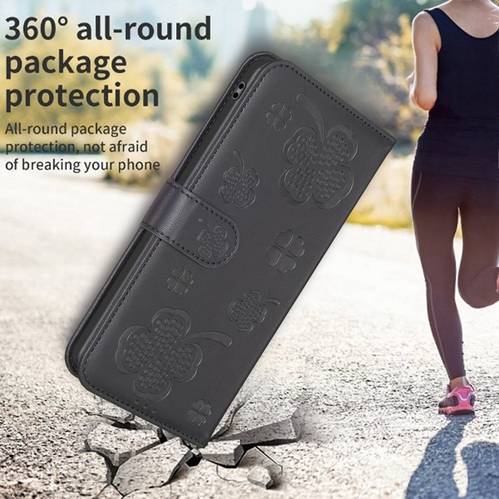 Clover könyv tok Xiaomi Redmi Note 14 Pro-hoz - fekete