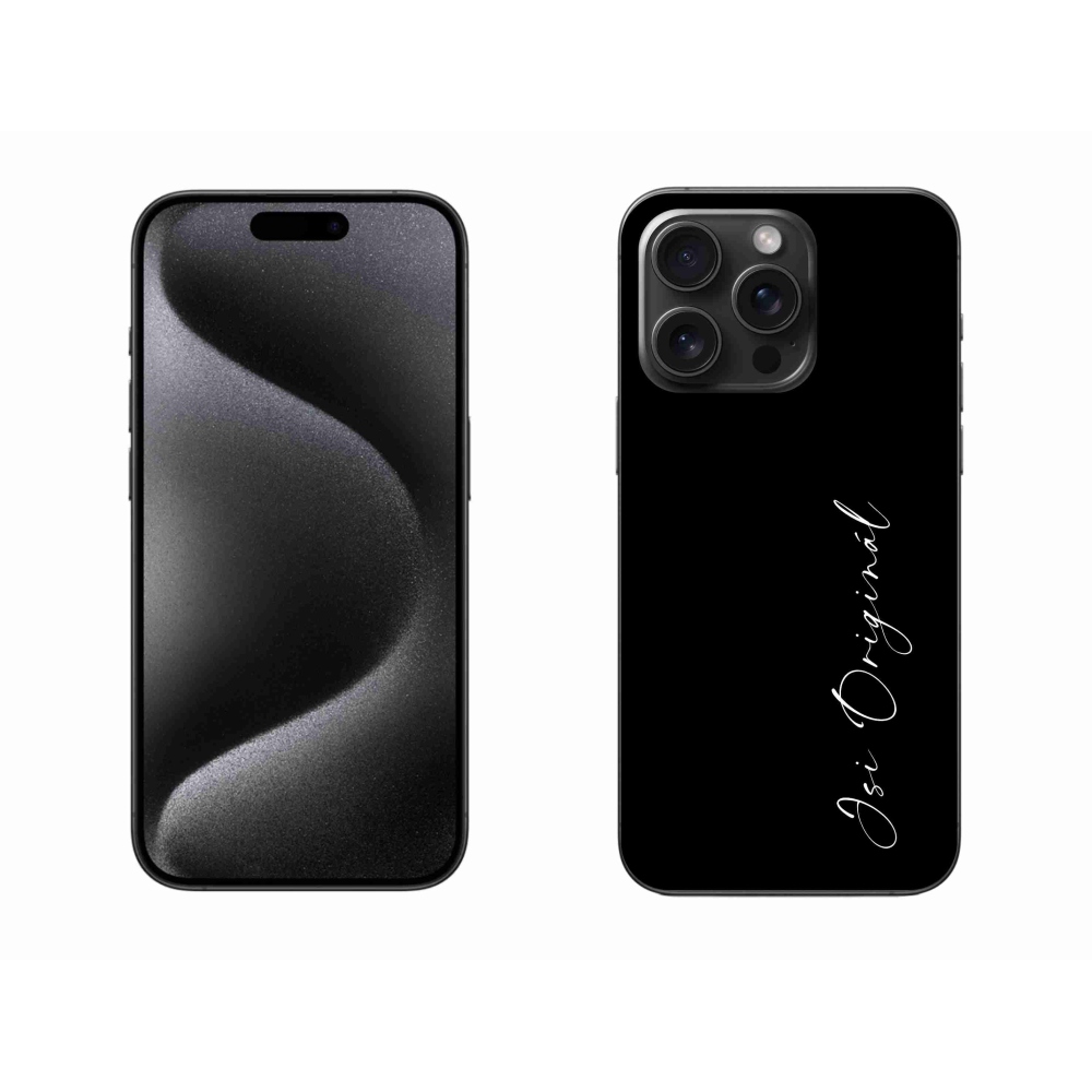 Gél borító mmCase iPhone 15 Pro Max készülékhez - te vagy az eredeti fekete háttér
