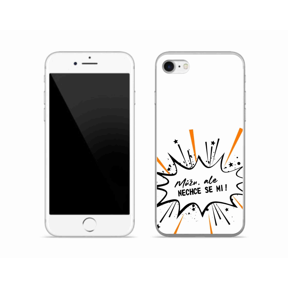 Gél borító mmCase iPhone SE (2020) - vicces szöveg 11 fehér háttér