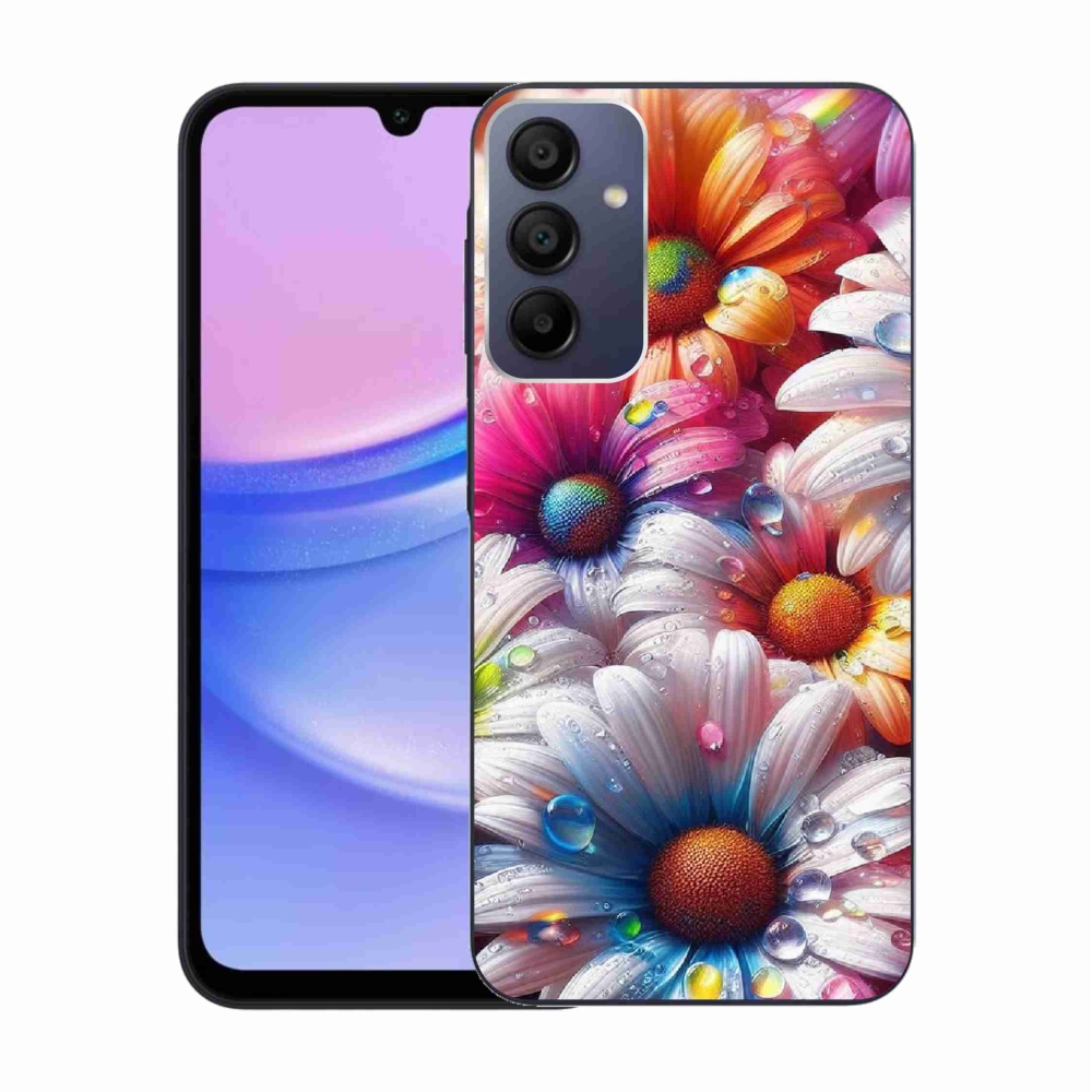 Gél védőhuzat mmCase Samsung Galaxy A15 4G/5G készülékhez - színes margaréták