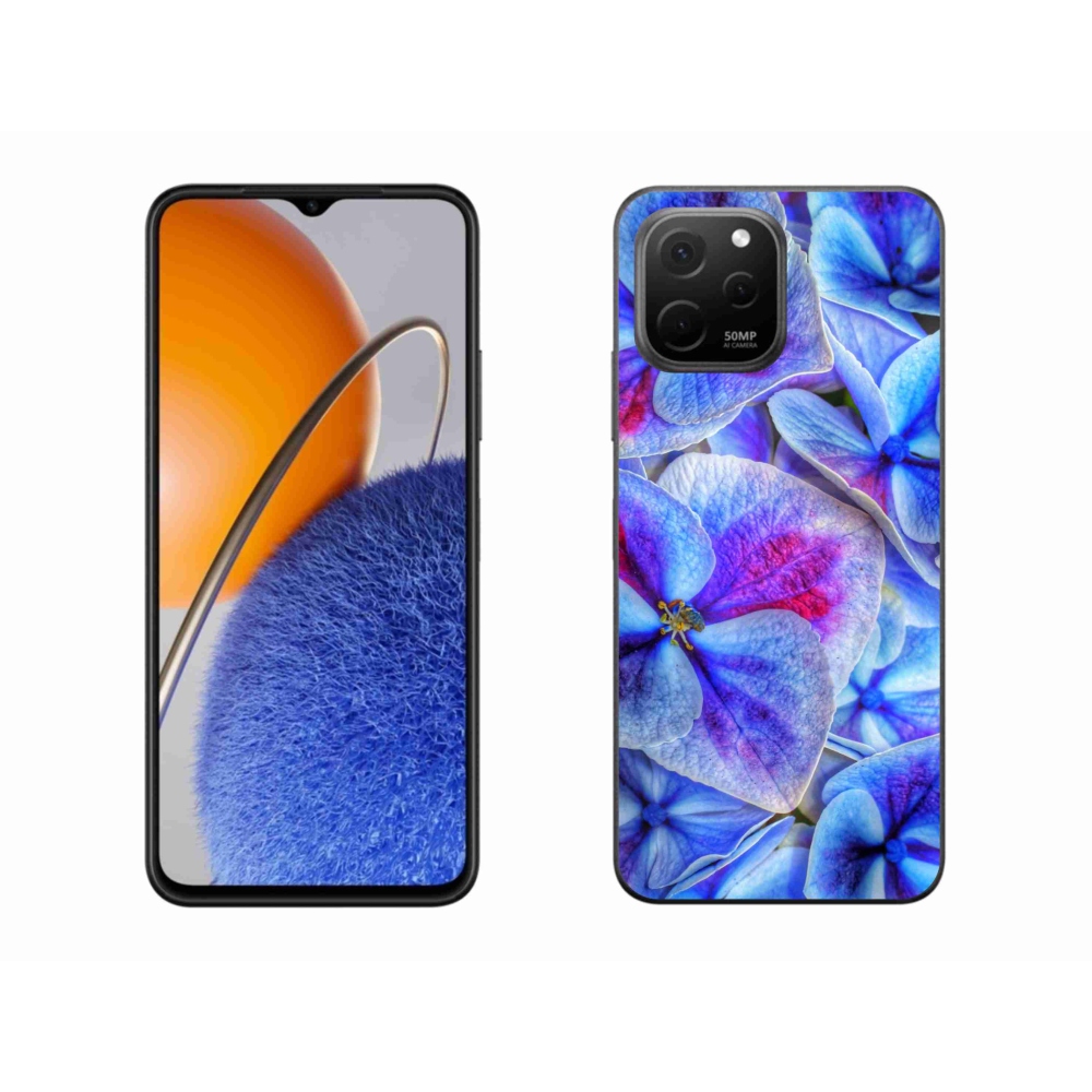 Gél borító mmCase a Huawei Nova Y61 készülékhez - kék virágok 1