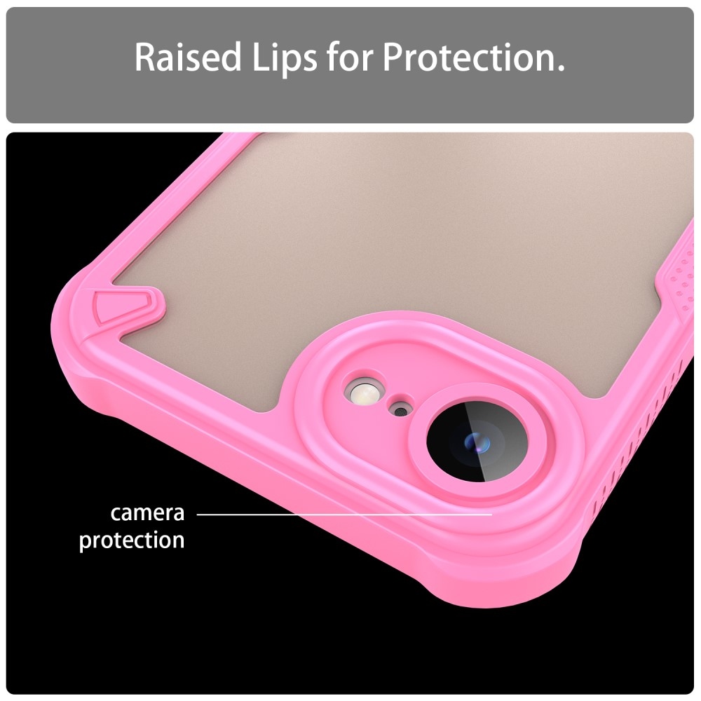 Fagyasztott tartós borítás iPhone 16e készülékhez - rózsaszín