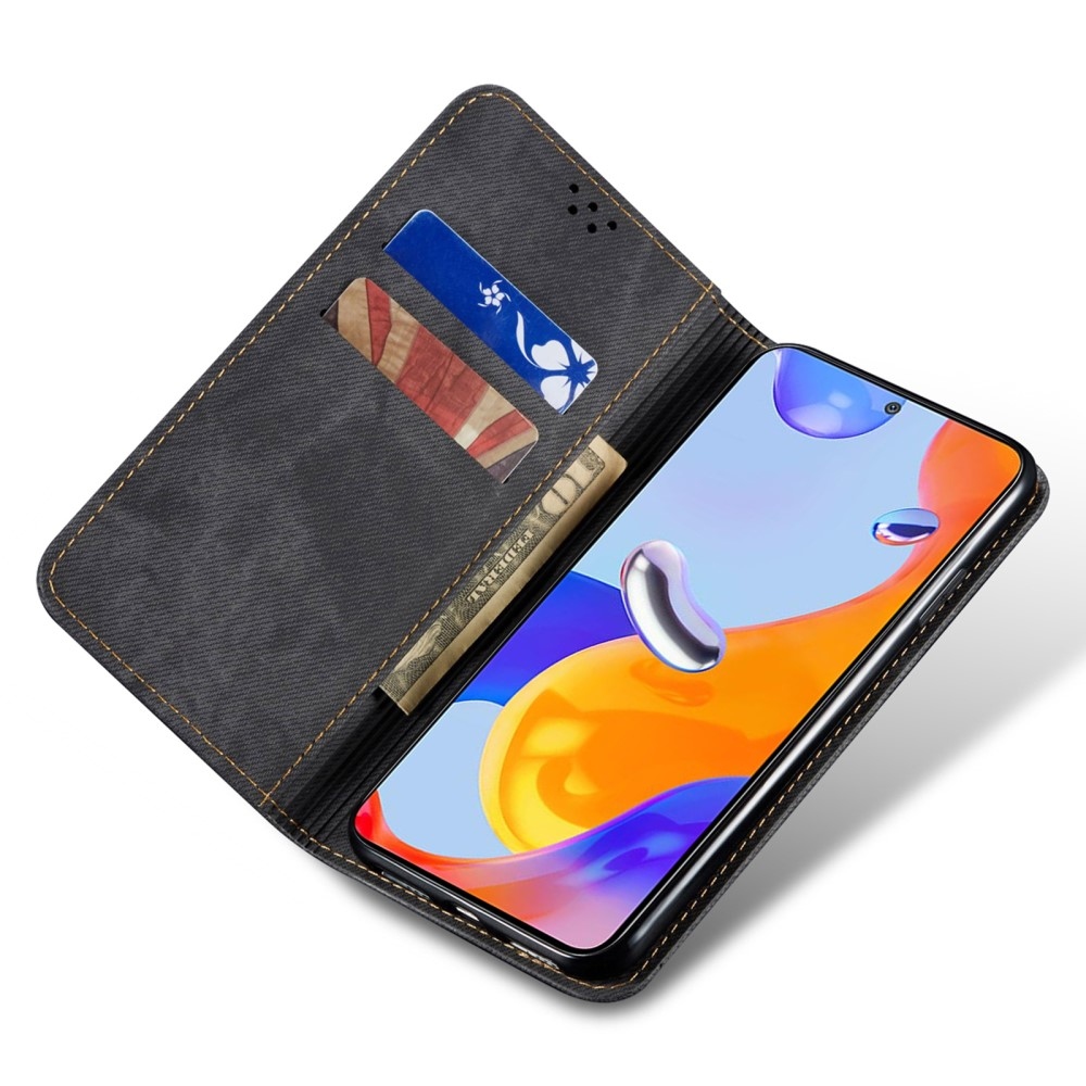 Jeanse könyvtáska Xiaomi 15 Ultra - fekete