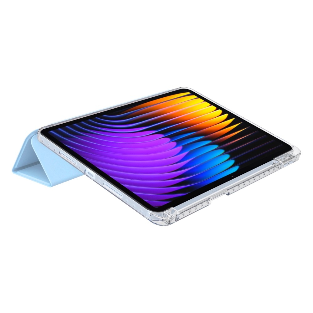 Origami intelligens pozicionáló tok Xiaomi Pad 7/7 Pro táblagéphez - világoskék színben