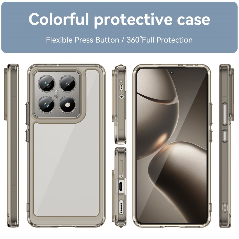 Gél tok fix hátlappal Xiaomi 14T/14T Pro készülékhez - szürke