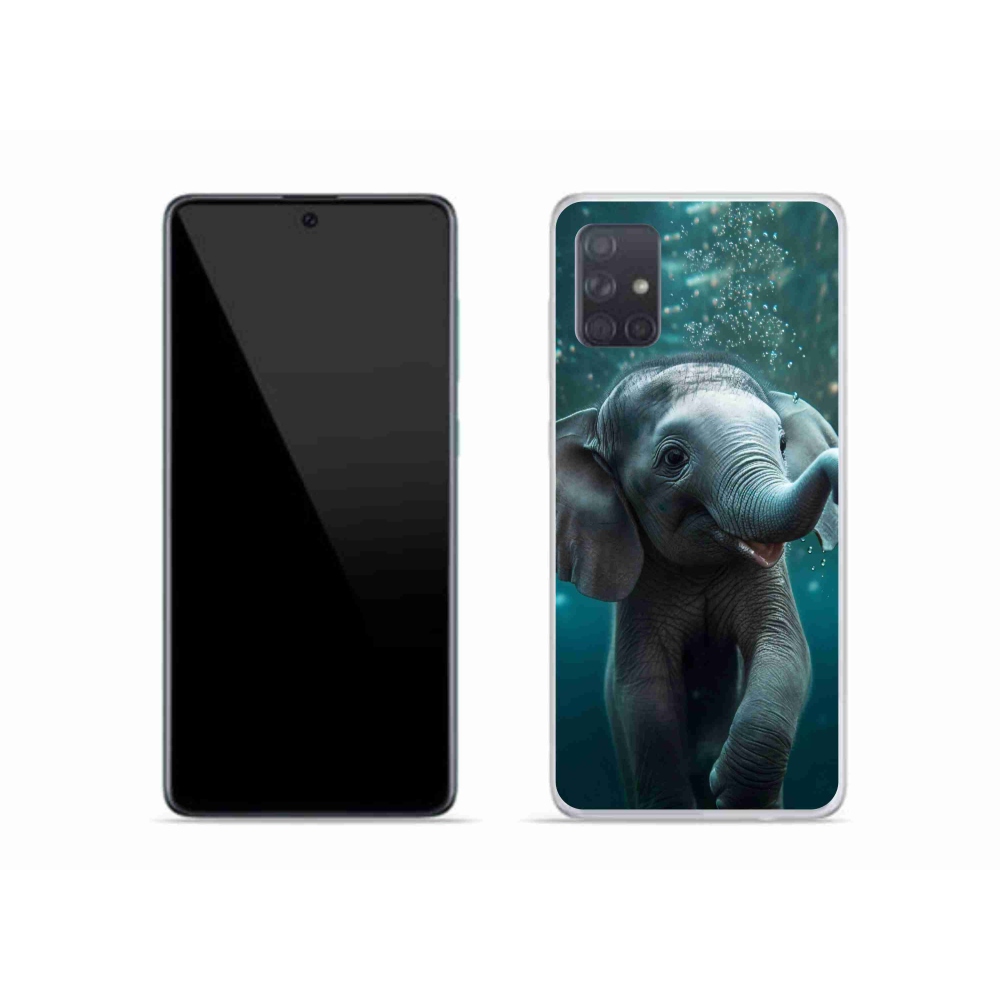 Zselés borítás mmCase Samsung Galaxy A51 - elefánt a víz alatt