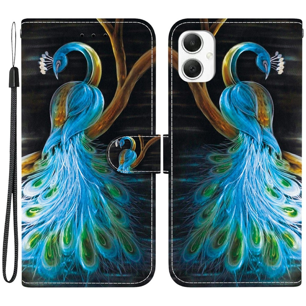Sokoldalú könyvtáska Samsung Galaxy A06 4G - páva - páva